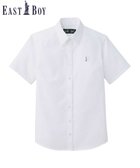 【イーストボーイ/EASTBOY】のシャツ 半袖 ブラウス スクール 制服 通学 中学生 高校生 大人の最旬トレンドファッション＆コーディネート founy(ファウニー) ファッション Fashion レディースファッション Fashion for Women トップス・カットソー Cut & Sew Tops シャツ・ブラウス・オフィスカジュアル Elegant Blouses & Button-Ups スリット Slit, Slit Detail 定番 Standard, Basic Item バランス Balance, Style Balance ポケット Pocket, Pocket Detail 半袖 Short Sleeve, Half Sleeve メンズ Men's, Menswear リボン Ribbon, Bow おすすめ Recommended / Our Picks thumbnail ホワイト×サックス|ID: prp329100004992392 ipo3291000000037388342