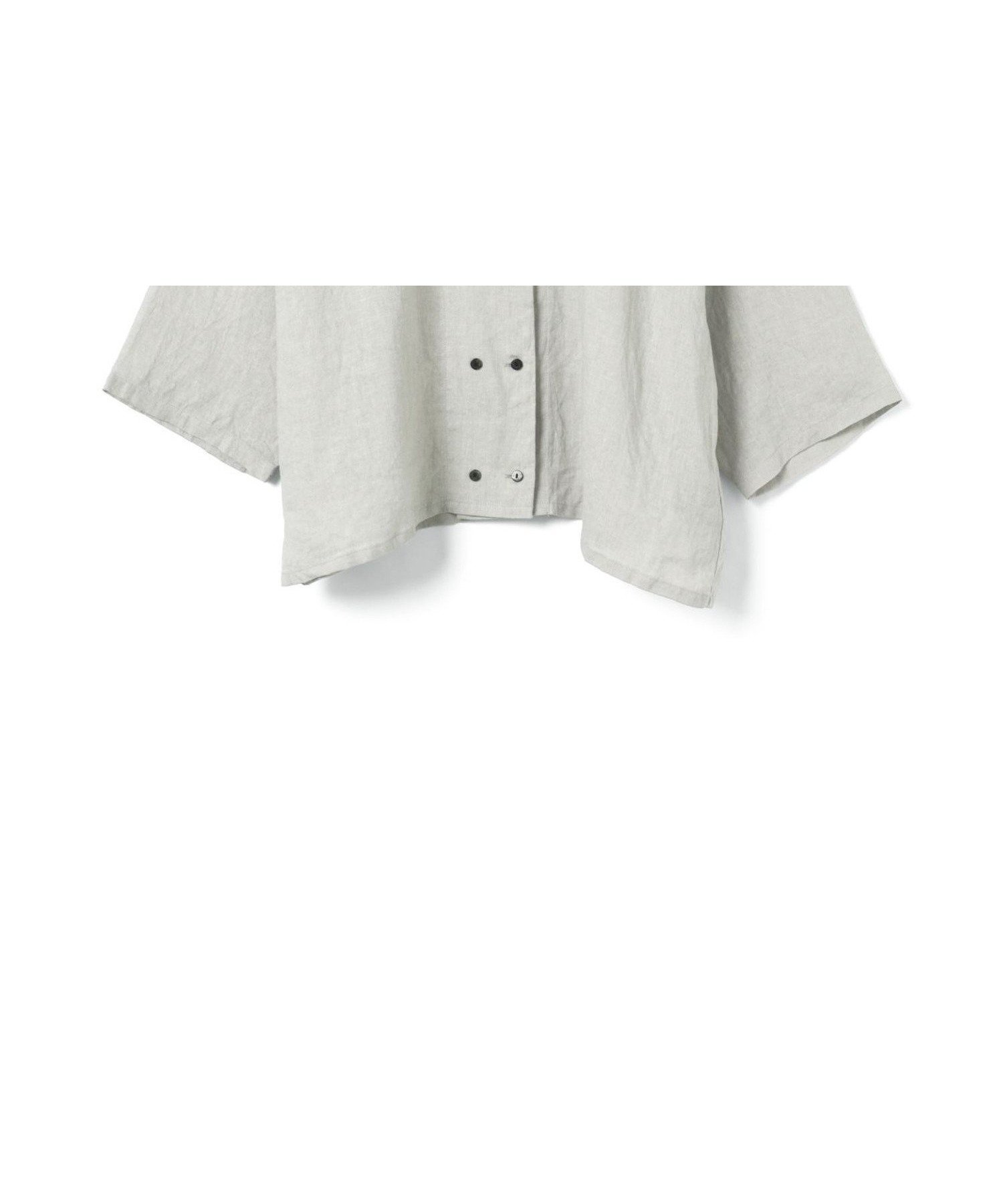 【マーコート/MARcourt】のmizuiro ind リネンダブルクルーネックシャツ インテリア・キッズ・メンズ・レディースファッション・服の通販 founy(ファウニー) 　ファッション　Fashion　レディースファッション　Fashion for Women　トップス・カットソー　Cut & Sew Tops　シャツ・ブラウス・オフィスカジュアル　Elegant Blouses & Button-Ups　シンプル　Simple, Minimal　フレンチ　French, French Style　ボトム　Bottoms, Lower Wear　ポケット　Pocket, Pocket Detail　リネン　Linen, Linen Fabric　無地　Plain, Solid Color　ライトグレー|ID: prp329100004992394 ipo3291000000037388368