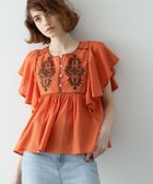 【サニーレーベル/Sonny Label / URBAN RESEARCH】のスパンコールエンブロイダリーブラウス 大人の最旬トレンドファッション＆コーディネート founy(ファウニー) ファッション Fashion レディースファッション Fashion for Women トップス・カットソー Cut & Sew Tops シャツ・ブラウス・オフィスカジュアル Elegant Blouses & Button-Ups インド Indian Textile エアリー Airy Texture 吸水 Absorbent, Quick-Dry シンプル Simple, Minimal ストレート Straight, Straight Cut スパンコール Sequins, Sequin Embellishment フレア Flare, Flared フロント Front, Front Design ヨーク Yoke, Yoke Design S/S・春夏 SS, Spring/Summer, Warm Season おすすめ Recommended / Our Picks 夏 Summer 2026年 2026 2026春夏・S/S Spring/Summer 2026 SS26 thumbnail オレンジ|ID: prp329100004992404 ipo3291000000037388437