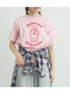 【サマンサモスモス/Samansa Mos2】の【メルヘン*Samansa Mos2】発泡プリントTシャツ 大人の最旬トレンドファッション＆コーディネート founy(ファウニー) ファッション Fashion レディースファッション Fashion for Women トップス・カットソー Cut & Sew Tops シャツ・ブラウス・オフィスカジュアル Elegant Blouses & Button-Ups ロングTシャツ・Tシャツ Longline T-Shirts & Tees キャラクター Character, Licensed Characters プリント Print, Printed Pattern thumbnail ピンク|ID: prp329100004992428 ipo3291000000037388575