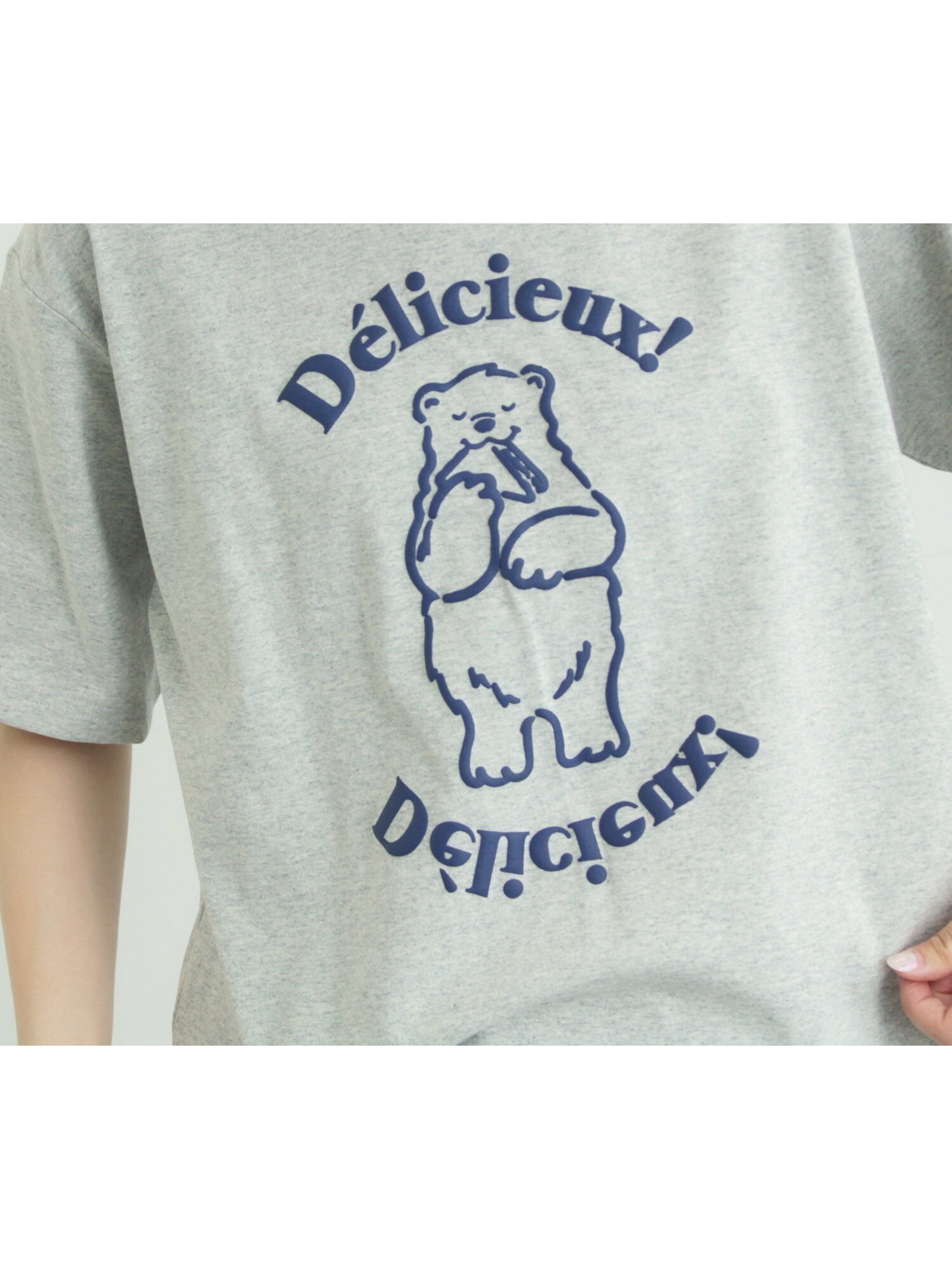 【サマンサモスモス/Samansa Mos2】の【メルヘン*Samansa Mos2】発泡プリントTシャツ インテリア・キッズ・メンズ・レディースファッション・服の通販 founy(ファウニー) 　ファッション　Fashion　レディースファッション　Fashion for Women　トップス・カットソー　Cut & Sew Tops　シャツ・ブラウス・オフィスカジュアル　Elegant Blouses & Button-Ups　ロングTシャツ・Tシャツ　Longline T-Shirts & Tees　キャラクター　Character, Licensed Characters　プリント　Print, Printed Pattern　グレー|ID: prp329100004992428 ipo3291000000037388576