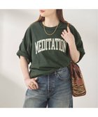 【ジャーナルスタンダード レサージュ/journal standard L'essage】のISNESS MUSIC/イズネス ミュージック 別注カレッジ風Tシャツ 大人の最旬トレンドファッション＆コーディネート founy(ファウニー) ファッション Fashion レディースファッション Fashion for Women トップス・カットソー Cut & Sew Tops シャツ・ブラウス・オフィスカジュアル Elegant Blouses & Button-Ups ロングTシャツ・Tシャツ Longline T-Shirts & Tees おすすめ Recommended / Our Picks グラフィック Graphic, Graphic Design パターン Pattern, Design Print リラックス Relax, Relaxed Fit 別注 Limited Edition, Custom Order thumbnail グリーン|ID: prp329100004992429 ipo3291000000037388581