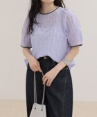 【フレディ&グロスター/FREDY&GLOSTER】の【大人気ブラウスの半袖バージョンが登場!】バック釦配色パイピング半袖ブラウス 大人の最旬トレンドファッション＆コーディネート founy(ファウニー) ファッション Fashion レディースファッション Fashion for Women トップス・カットソー Cut & Sew Tops シャツ・ブラウス・オフィスカジュアル Elegant Blouses & Button-Ups バッグ Bags 2026年 2026 2026春夏・S/S Spring/Summer 2026 SS26 おすすめ Recommended / Our Picks バランス Balance, Style Balance パイピング Piping, Trim Design 人気 Popular, Best Seller 半袖 Short Sleeve, Half Sleeve thumbnail ラベンダー|ID: prp329100004992432 ipo3291000000037388602