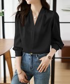 【ミニミニストア/miniministore】のサテン風シャツブラウス Vネックトップス 大人の最旬トレンドファッション&コーディネート founy(ファウニー) ファッション Fashion レディースファッション Fashion for Women トップス・カットソー Cut & Sew Tops シャツ・ブラウス・オフィスカジュアル Elegant Blouses & Button-Ups Vネックトップス V-Neck Tops / V-Cut Neckline Shirts インナー Innerwear カーディガン Cardigan, Knitwear サテン Satin, Glossy Fabric ジャケット Jacket, Outerwear とろみ Fluid, Flowy Fabric デコルテ Décolleté, Neckline 長袖 Long Sleeve, Full Sleeve エレガント 上品 Elegant 入学式 Entrance Ceremony 卒業式 Graduation Ceremony ビジネス 仕事 通勤 Business / Work / Commuting thumbnail ブラック|ID: prp329100004992434 ipo3291000000037388609