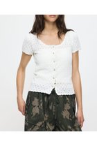 【マウジー/moussy】のEYELET BUTTON UP トップス 大人の最旬トレンドファッション&コーディネート founy(ファウニー) ファッション Fashion レディースファッション Fashion for Women トップス・カットソー Cut & Sew Tops おすすめ Recommended / Our Picks アイレット Eyelet Lace インナー Innerwear コンパクト Compact, Small Size デニム Denim, Jeans Material 人気 Popular, Best Seller 再入荷 Restock / Back in Stock 定番 Standard, Basic Item thumbnail O/WHT1|ID: prp329100004992444 ipo3291000000037388684