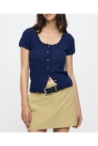 【マウジー/moussy】のEYELET BUTTON UP トップス 大人の最旬トレンドファッション&コーディネート founy(ファウニー) ファッション Fashion レディースファッション Fashion for Women トップス・カットソー Cut & Sew Tops おすすめ Recommended / Our Picks アイレット Eyelet Lace インナー Innerwear コンパクト Compact, Small Size デニム Denim, Jeans Material 人気 Popular, Best Seller 再入荷 Restock / Back in Stock 定番 Standard, Basic Item thumbnail NVY|ID: prp329100004992444 ipo3291000000037388687