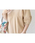 【シップス/SHIPS】の手洗い可能 ランタン スリーブ キーネック ブラウス 大人の最旬トレンドファッション＆コーディネート founy(ファウニー) ファッション Fashion レディースファッション Fashion for Women トップス・カットソー Cut & Sew Tops シャツ・ブラウス・オフィスカジュアル Elegant Blouses & Button-Ups おすすめ Recommended / Our Picks シンプル Simple, Minimal スリーブ Sleeve, Long Sleeve / Short Sleeve タイプライター Typewriter Fabric, Crisp Cotton チェック Check, Plaid, Tartan 秋 Autumn thumbnail ベージュ|ID: prp329100004992460 ipo3291000000037388784