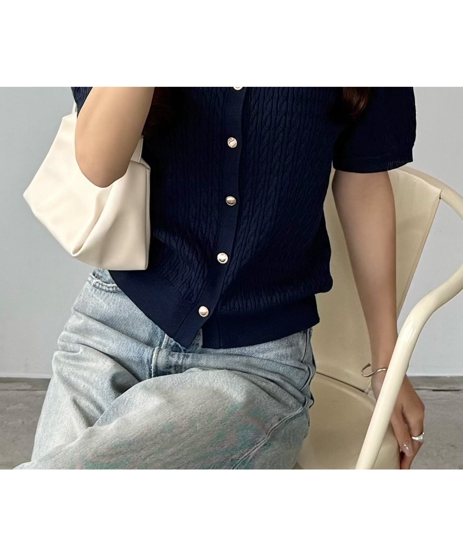【ジュノア/JUNOAH】のcallautia 金ボタンケーブル半袖ニットカーディガン インテリア・キッズ・メンズ・レディースファッション・服の通販 founy(ファウニー) ファッション Fashion レディースファッション Fashion for Women トップス・カットソー Cut & Sew Tops ニット Knit Tops & Sweaters カーディガン・羽織り Layered Style Cardigans ウォッシュ Washed Finish カーディガン Cardigan, Knitwear タンブラー Tumbler, Travel Mug ダメージ Distressed, Destroyed ネップ Nepp, Slub Yarn プリント Print, Printed Pattern 半袖 Short Sleeve, Half Sleeve おすすめ Recommended / Our Picks ネイビー|ID: prp329100004992463 ipo3291000000037388829