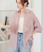 【ディスコート/Discoat】の【WEB限定】シアーストライプシャツ 大人の最旬トレンドファッション＆コーディネート founy(ファウニー) ファッション Fashion レディースファッション Fashion for Women トップス・カットソー Cut & Sew Tops シャツ・ブラウス・オフィスカジュアル Elegant Blouses & Button-Ups おすすめ Recommended / Our Picks キャミソール Camisole, Spaghetti Strap Top ショルダー Shoulder, Shoulder Strap ストライプ Stripe, Striped Pattern スラックス Slacks, Dress Pants タイトスカート Pencil Skirt, Tight Skirt タンク Tank Top, Sleeveless Top ドロップ Drop Shoulder, Dropped Style ポケット Pocket, Pocket Detail リラックス Relax, Relaxed Fit 夏 Summer 春 Spring S/S・春夏 SS, Spring/Summer, Warm Season 羽織 Haori, Light Jacket thumbnail ピンク|ID: prp329100004992467 ipo3291000000037388871
