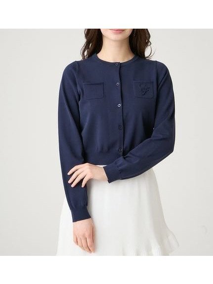 【セルフォード/CELFORD】のポケット付きカーディガン インテリア・キッズ・メンズ・レディースファッション・服の通販 founy(ファウニー) 　ファッション　Fashion　レディースファッション　Fashion for Women　トップス・カットソー　Cut & Sew Tops　カーディガン・羽織り　Layered Style Cardigans　おすすめ　Recommended / Our Picks　アンサンブル　Ensemble Set　ウェーブ　Wavy Pattern　カーディガン　Cardigan, Knitwear　シンプル　Simple, Minimal　ストレート　Straight, Straight Cut　スマート　Smart, Elegant　ポケット　Pocket, Pocket Detail　NVY[089]|ID: prp329100004992469 ipo3291000000037388885