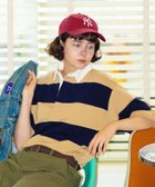 【スタディオ クリップ/studio CLIP】の【Limited Line】半袖ラガーシャツ 大人の最旬トレンドファッション＆コーディネート founy(ファウニー) ファッション Fashion レディースファッション Fashion for Women トップス・カットソー Cut & Sew Tops シャツ・ブラウス・オフィスカジュアル Elegant Blouses & Button-Ups おすすめ Recommended / Our Picks インナー Innerwear シンプル Simple, Minimal スリット Slit, Slit Detail バランス Balance, Style Balance フェミニン Feminine, Girly ボックス Boxy, Box Shape ボーダー Border, Stripe リラックス Relax, Relaxed Fit ロング Long, Long-Length 半袖 Short Sleeve, Half Sleeve thumbnail ベージュ55|ID: prp329100004992475 ipo3291000000037388915