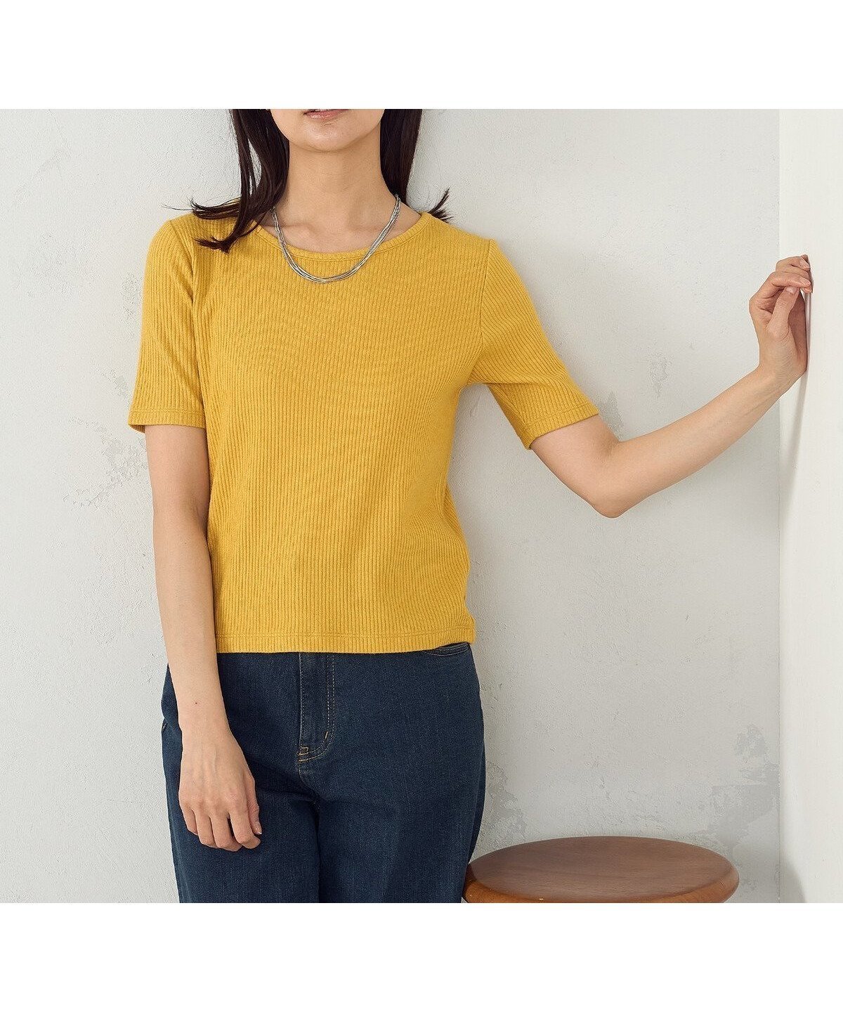 【コムサイズム/COMME CA ISM】の【アンサンブル対応】クロップド丈 リブTシャツ インテリア・キッズ・メンズ・レディースファッション・服の通販 founy(ファウニー) 　ファッション　Fashion　レディースファッション　Fashion for Women　トップス・カットソー　Cut & Sew Tops　アンサンブルニット　Knit Ensembles & Twin Sets　シャツ・ブラウス・オフィスカジュアル　Elegant Blouses & Button-Ups　ロングTシャツ・Tシャツ　Longline T-Shirts & Tees　アンサンブル　Ensemble Set　インナー　Innerwear　カーディガン　Cardigan, Knitwear　クロップド　Cropped, Short Length　コンパクト　Compact, Small Size　ショート　Short, Short Length　シンプル　Simple, Minimal　テレコ　Ribbed, Rib Stitch　トレンド　Trend, Trending Now　ポケット　Pocket, Pocket Detail　おすすめ　Recommended / Our Picks　エレガント 上品　Elegant　マスタード|ID: prp329100004992476 ipo3291000000037388920