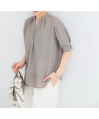 【アーバンリサーチ ロッソ/URBAN RESEARCH ROSSO】の『UR TECH DRYLUXE』 デザインスリーブブラウス モカ|ID:prp329100004992481