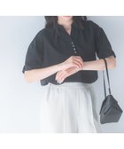 【アーバンリサーチ ロッソ/URBAN RESEARCH ROSSO】の『UR TECH DRYLUXE』 デザインスリーブブラウス ネイビー|ID:prp329100004992481