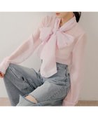 【パルグループ/PAL GROUP】の【Chico】シアーボウタイブラウス 大人の最旬トレンドファッション&コーディネート founy(ファウニー) ファッション Fashion レディースファッション Fashion for Women トップス・カットソー Cut & Sew Tops シャツ・ブラウス・オフィスカジュアル Elegant Blouses & Button-Ups シアー Sheer, See-Through ジャケット Jacket, Outerwear ダウン Down, Puffer デニム Denim, Jeans Material フェミニン Feminine, Girly ボトム Bottoms, Lower Wear エレガント 上品 Elegant thumbnail ピンク|ID: prp329100004992485 ipo3291000000037388971