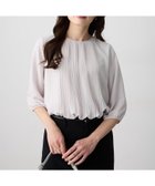 【エーシーデザインバイアルファキュービック/A/C DESIGN BY ALPHACUBIC】のシフォンプリーツTブラウス 大人の最旬トレンドファッション＆コーディネート founy(ファウニー) ファッション Fashion レディースファッション Fashion for Women トップス・カットソー Cut & Sew Tops シャツ・ブラウス・オフィスカジュアル Elegant Blouses & Button-Ups おすすめ Recommended / Our Picks シフォン Chiffon, Lightweight Fabric フロント Front, Front Design プリーツ Pleats, Pleated エレガント 上品 Elegant ビジネス 仕事 通勤 Business / Work / Commuting thumbnail ライトグレー|ID: prp329100004992486 ipo3291000000037388992