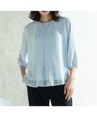 【エーシーデザインバイアルファキュービック/A/C DESIGN BY ALPHACUBIC】のシフォンプリーツTブラウス 大人の最旬トレンドファッション＆コーディネート founy(ファウニー) ファッション Fashion レディースファッション Fashion for Women トップス・カットソー Cut & Sew Tops シャツ・ブラウス・オフィスカジュアル Elegant Blouses & Button-Ups おすすめ Recommended / Our Picks シフォン Chiffon, Lightweight Fabric フロント Front, Front Design プリーツ Pleats, Pleated エレガント 上品 Elegant ビジネス 仕事 通勤 Business / Work / Commuting thumbnail サックス|ID: prp329100004992486 ipo3291000000037388993