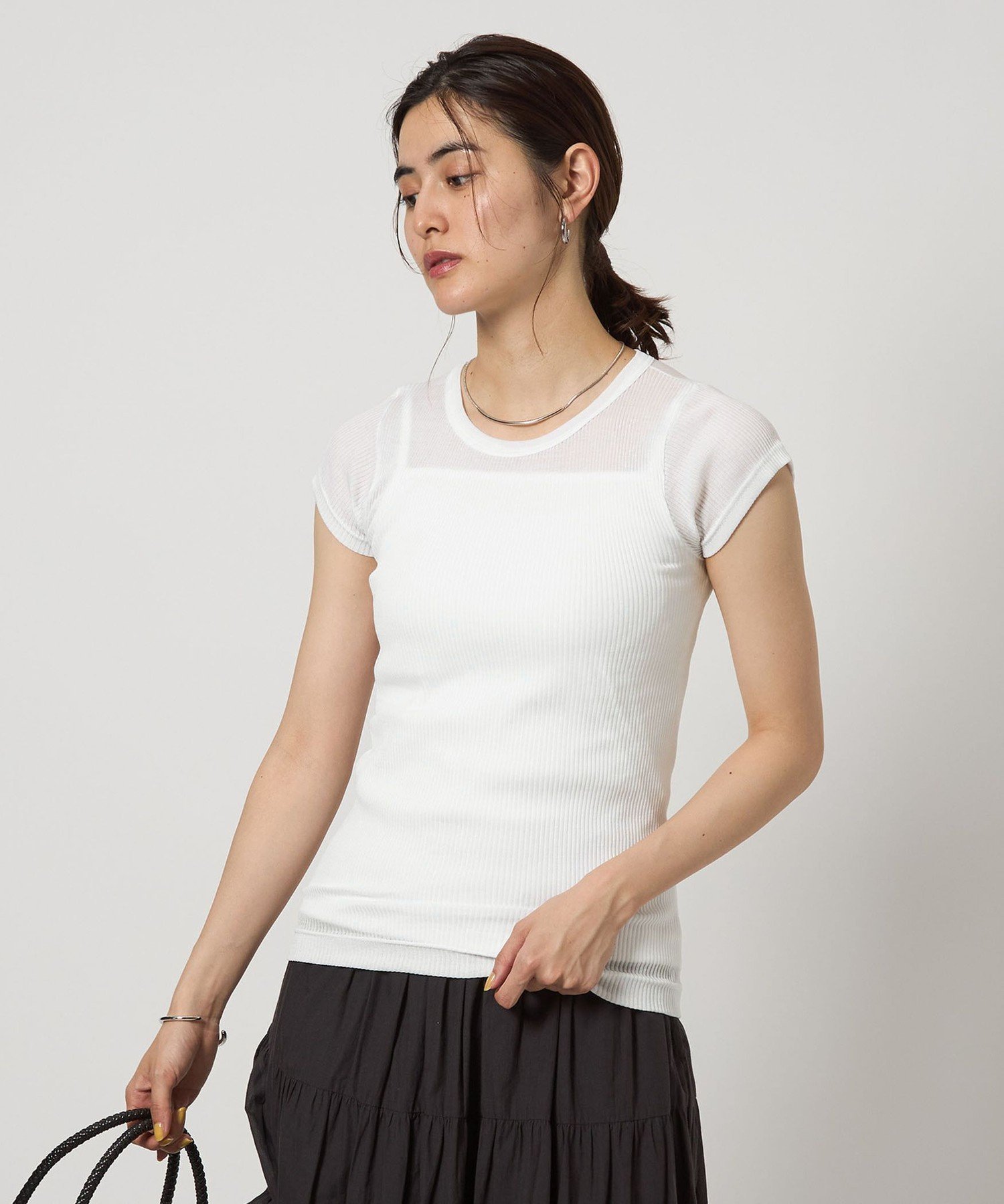 【ユナイテッドアローズ/UNITED ARROWS】のgicipi CALCIO フレンチスリーブ Tシャツ インテリア・キッズ・メンズ・レディースファッション・服の通販 founy(ファウニー) 　ファッション　Fashion　レディースファッション　Fashion for Women　トップス・カットソー　Cut & Sew Tops　シャツ・ブラウス・オフィスカジュアル　Elegant Blouses & Button-Ups　ロングTシャツ・Tシャツ　Longline T-Shirts & Tees　イタリア　Italy　インナー　Innerwear　春　Spring　サロペット　Overalls, Salopette　シンプル　Simple, Minimal　スリーブ　Sleeve, Long Sleeve / Short Sleeve　フィット　Fit, Slim Fit　フェミニン　Feminine, Girly　フレア　Flare, Flared　フレンチ　French, French Style　ベーシック　Basic, Essential　ワイド　Wide, Wide Fit　アウトレット　Outlet / Clearance　おすすめ　Recommended / Our Picks　夏　Summer　OFF WHITE|ID: prp329100004992489 ipo3291000000037389016