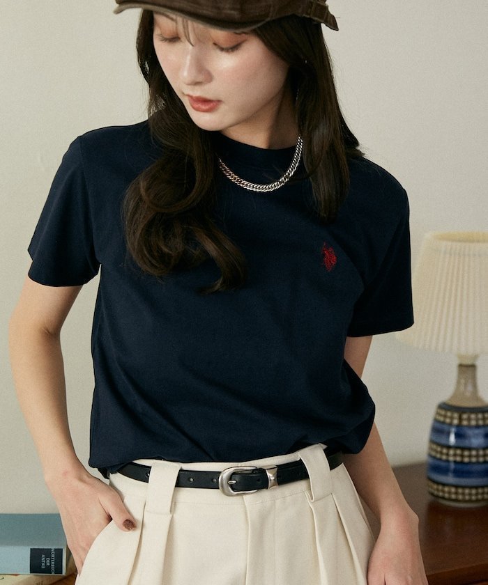 【フリークスストア/FREAK'S STORE】の別注 クルーネック Tシャツ 限定展開 インテリア・キッズ・メンズ・レディースファッション・服の通販 founy(ファウニー) 　ファッション　Fashion　レディースファッション　Fashion for Women　トップス・カットソー　Cut & Sew Tops　シャツ・ブラウス・オフィスカジュアル　Elegant Blouses & Button-Ups　ロングTシャツ・Tシャツ　Longline T-Shirts & Tees　2026年　2026　2026春夏・S/S　Spring/Summer 2026 SS26　インナー　Innerwear　ジャケット　Jacket, Outerwear　スペシャル　Special, Limited Edition　スラックス　Slacks, Dress Pants　デニム　Denim, Jeans Material　ベーシック　Basic, Essential　ワンポイント　One Point, Statement Accent　別注　Limited Edition, Custom Order　夏　Summer　S/S・春夏　SS, Spring/Summer, Warm Season　ビジネス 仕事 通勤　Business / Work / Commuting　ネイビー|ID: prp329100004992495 ipo3291000000037389059