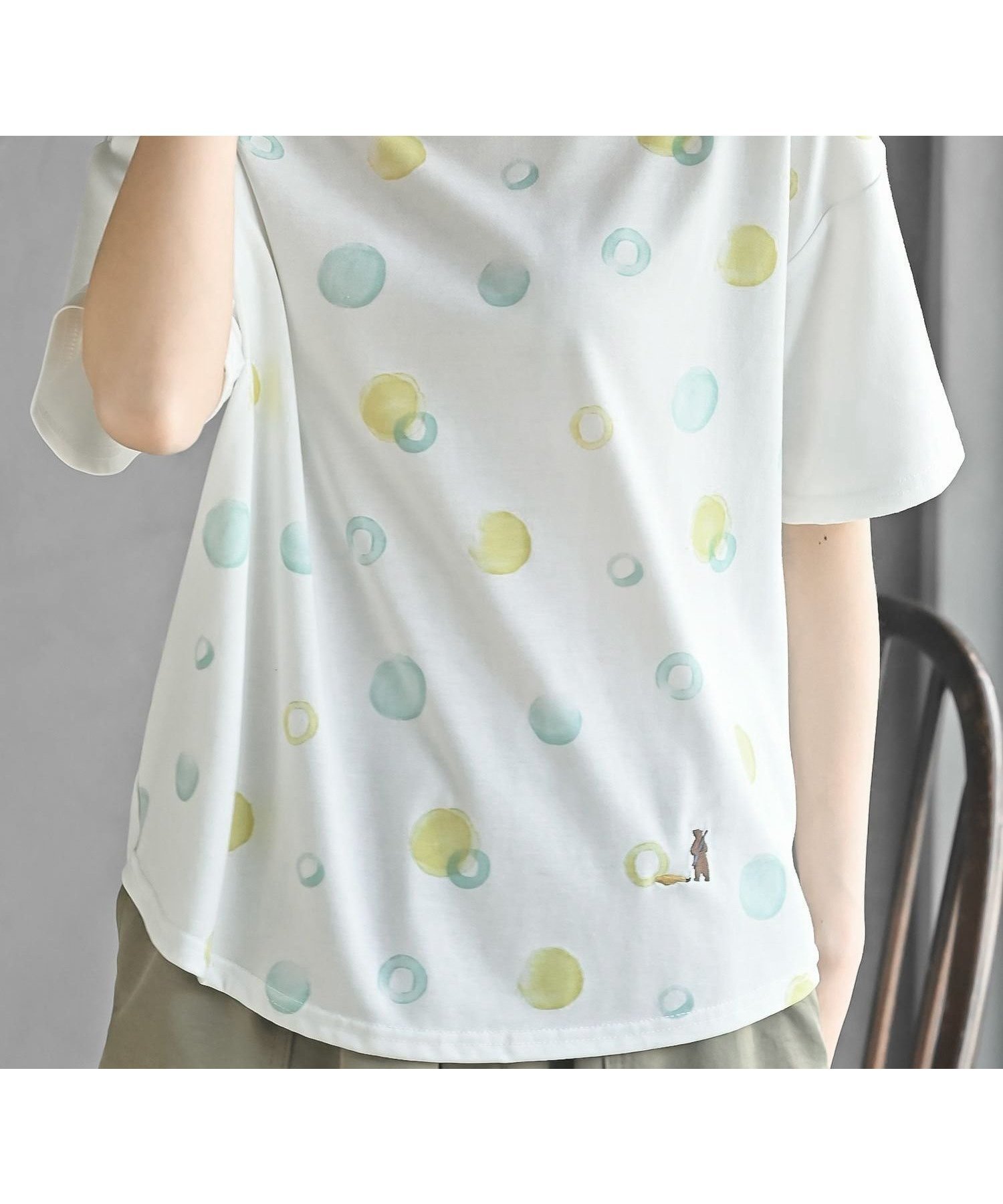 【アールピーエス/rps】のFeelCoolドットTシャツ インテリア・キッズ・メンズ・レディースファッション・服の通販 founy(ファウニー) ファッション Fashion レディースファッション Fashion for Women トップス・カットソー Cut & Sew Tops シャツ・ブラウス・オフィスカジュアル Elegant Blouses & Button-Ups ロングTシャツ・Tシャツ Longline T-Shirts & Tees ドット Polka Dot, Dot Pattern プリント Print, Printed Pattern ワイド Wide, Wide Fit オフホワイト|ID: prp329100004992503 ipo3291000000037389136