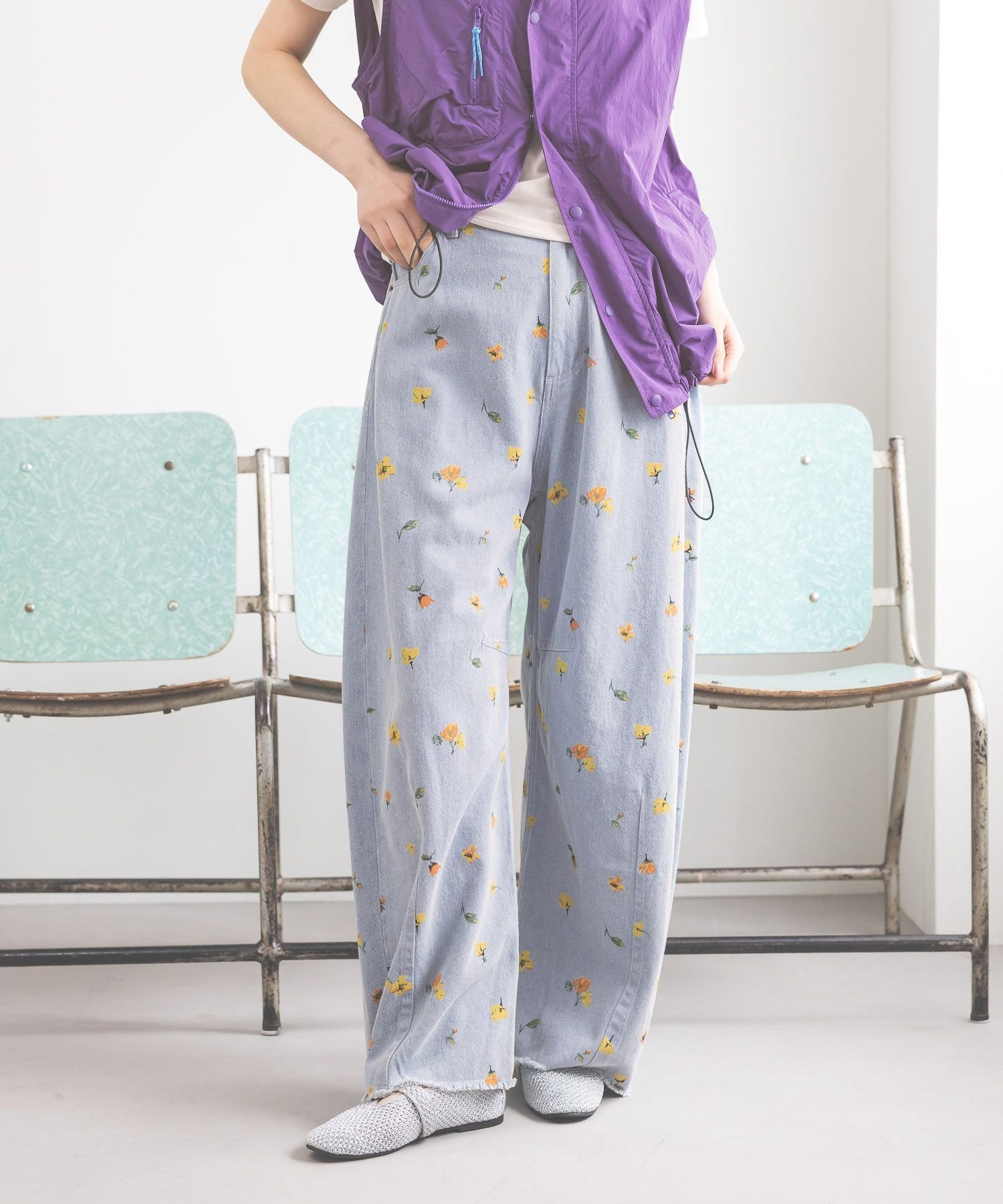 【ニコアンド/niko and】のセルフカットカーブパンツ インテリア・キッズ・メンズ・レディースファッション・服の通販 founy(ファウニー) 　ファッション　Fashion　レディースファッション　Fashion for Women　パンツ　Pants & Trousers　インディゴ　Indigo Denim　シンプル　Simple, Minimal　スウェット / スエット　Sweatshirt, Sweatwear　ストライプ　Stripe, Striped Pattern　デニム　Denim, Jeans Material　トレンド　Trend, Trending Now　バランス　Balance, Style Balance　フェミニン　Feminine, Girly　フリンジ　Fringe, Tassel　ベーシック　Basic, Essential　おすすめ　Recommended / Our Picks　インディゴフラワー|ID: prp329100004992534 ipo3291000000037389343