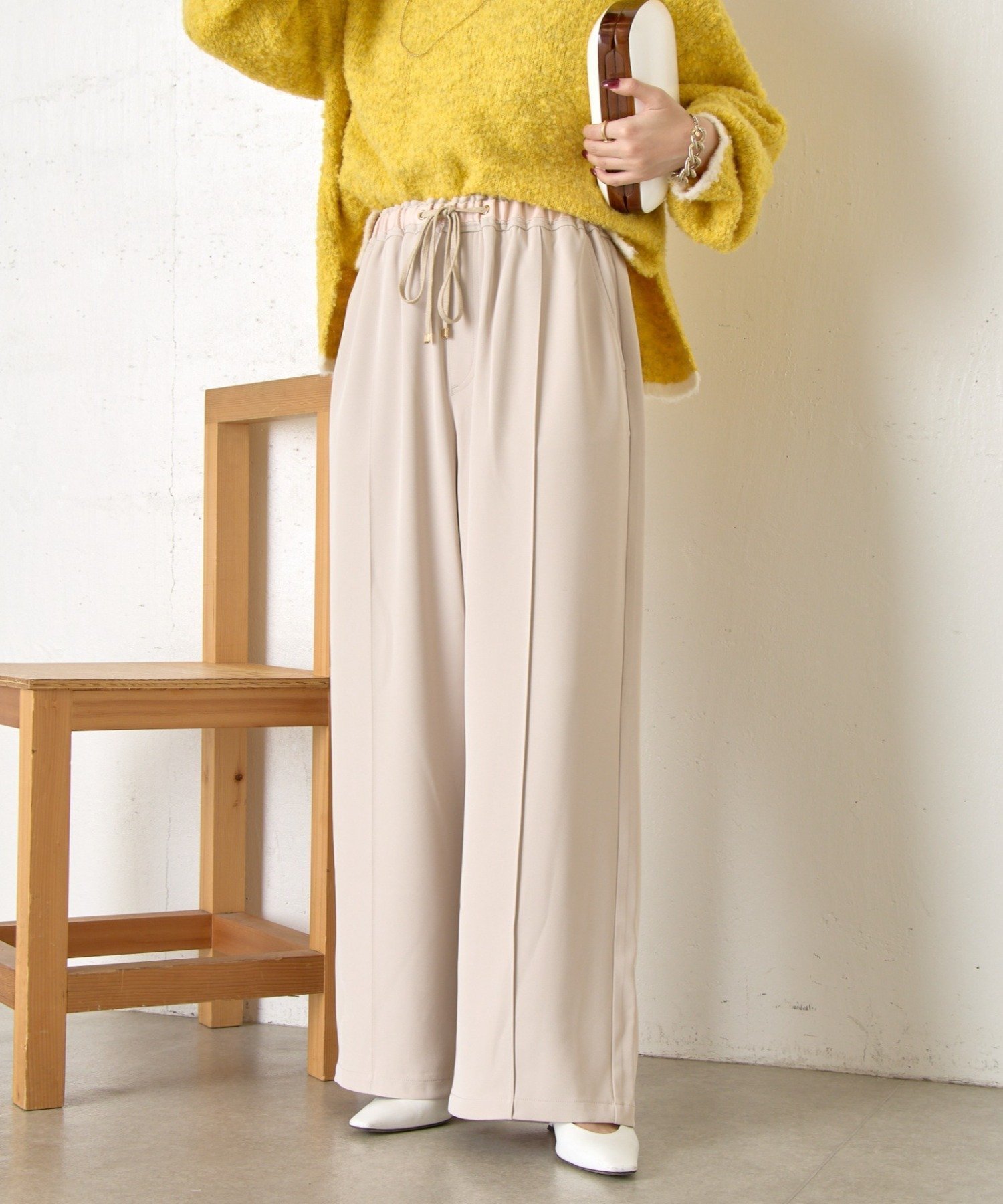 【ジェナ エスパス メルヴェイユ/Jena espace merveilleux】の【高レビュー多数!ベストセラー】【2サイズ展開】トロミイージーパンツ インテリア・キッズ・メンズ・レディースファッション・服の通販 founy(ファウニー) ファッション Fashion レディースファッション Fashion for Women アウター Coat / Outerwear Collection 春 Spring スマート Smart, Elegant とろみ Fluid, Flowy Fabric フロント Front, Front Design ベーシック Basic, Essential 楽ちん Easy Fit, Comfortable A/W・秋冬 Autumn/Winter S/S・春夏 SS, Spring/Summer, Warm Season 再入荷 Restock / Back in Stock おすすめ Recommended / Our Picks 夏 Summer エレガント 上品 Elegant ライトベージュ|ID: prp329100004992544 ipo3291000000037389418