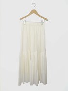 【ラシュッド/LASUD】のSheer check tiered skirt 大人の最旬トレンドファッション＆コーディネート founy(ファウニー) ファッション Fashion レディースファッション Fashion for Women スカート Skirts ティアードスカート Tiered Skirts おすすめ Recommended / Our Picks エアリー Airy Texture カーディガン Cardigan, Knitwear コンパクト Compact, Small Size シアー Sheer, See-Through ティアード Tiered, Tiered Style ロング Long, Long-Length thumbnail アイボリー|ID: prp329100004992570 ipo3291000000037389820