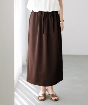 【ユアーズ/ur's】のサテンイージースカート 大人の最旬トレンドファッション＆コーディネート founy(ファウニー) ファッション Fashion レディースファッション Fashion for Women スカート Skirts アクセサリー Fashion Accessories サテン Satin, Glossy Fabric ネップ Nepp, Slub Yarn リラックス Relax, Relaxed Fit エレガント 上品 Elegant |ID:prp329100004992580