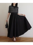 【アニュアンス/anuans】のケーブルポロニットドッキングワンピース 大人の最旬トレンドファッション＆コーディネート founy(ファウニー) ファッション Fashion レディースファッション Fashion for Women ワンピース Dresses クラシカル Classical, Vintage-Inspired ドッキング Docking, Mixed Material フィット Fit, Slim Fit フラット Flat, Flat Shoes フレア Flare, Flared thumbnail BORDER|ID: prp329100004992589 ipo3291000000037389897