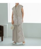 【その他のブランド/Other】のアシメレース刺繍デザインジレパンツセットアップドレス 大人の最旬トレンドファッション＆コーディネート founy(ファウニー) ファッション Fashion レディースファッション Fashion for Women アウター Coat / Outerwear Collection セットアップ Matching Sets レディースパンツ・ボトムス Pants & Trousers / Bottoms インナー Innerwear ウェーブ Wavy Pattern スタイリッシュ Stylish, Fashionable ストレート Straight, Straight Cut スマート Smart, Elegant スリーブ Sleeve, Long Sleeve / Short Sleeve センター Center, Center Line バランス Balance, Style Balance フレーム Frame, Outline レース Lace, Lace Fabric ロング Long, Long-Length エレガント 上品 Elegant thumbnail グレージュ×白|ID: prp329100004992599 ipo3291000000037389946