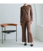【その他のブランド/Other】のジャケットドッキングデザインブラウスパンツドレス 大人の最旬トレンドファッション＆コーディネート founy(ファウニー) ファッション Fashion レディースファッション Fashion for Women アウター Coat / Outerwear Collection レディースジャケット・軽アウター Jackets エレガント 上品 Elegant オケージョン Occasion Wear カッティング Cutting Detail ジャケット Jacket, Outerwear センター Center, Center Line デコルテ Décolleté, Neckline レース Lace, Lace Fabric thumbnail ブラウン|ID: prp329100004992603 ipo3291000000037389961