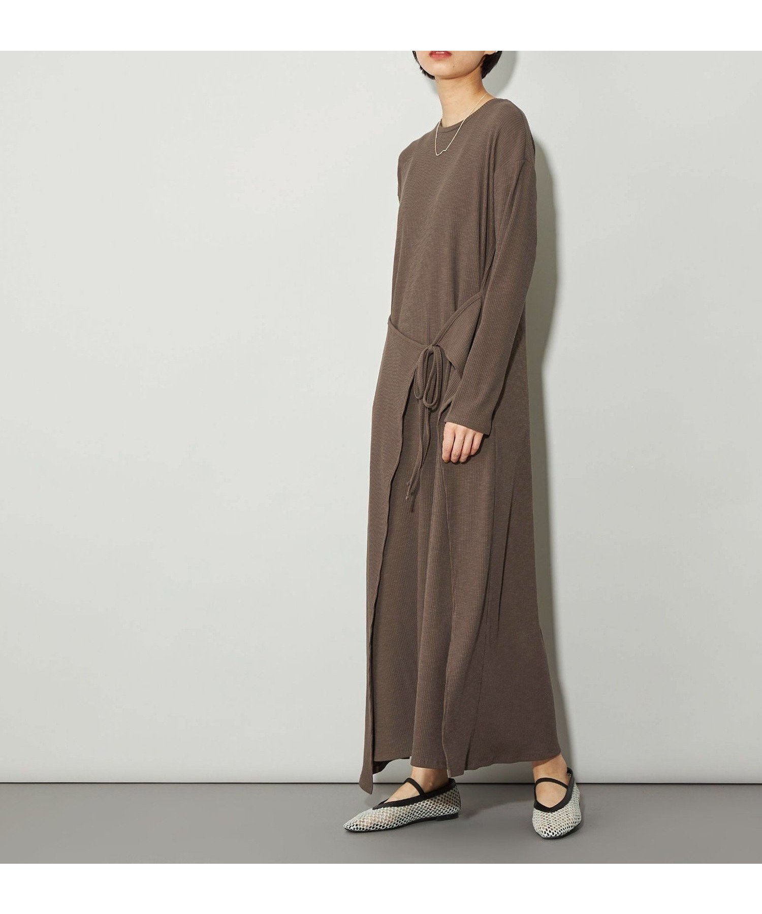 【ユナイテッドアローズ/UNITED ARROWS】のCITEN ラップロングワンピース インテリア・キッズ・メンズ・レディースファッション・服の通販 founy(ファウニー) 　ファッション　Fashion　レディースファッション　Fashion for Women　ワンピース　Dresses　アクセサリー　Fashion Accessories　カットソー　Cut and Sewn Top　デニム　Denim, Jeans Material　フィット　Fit, Slim Fit　フロント　Front, Front Design　ラップ　Wrap, Wrap Design　リボン　Ribbon, Bow　A/W・秋冬　Autumn/Winter　アウトレット　Outlet / Clearance　おすすめ　Recommended / Our Picks　MD.BROWN|ID: prp329100004992619 ipo3291000000037390026