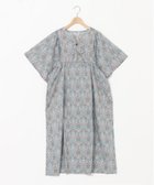 【キッドブルー/KID BLUE】の26LIBERTYプリント 5分袖ワンピース 大人の最旬トレンドファッション＆コーディネート founy(ファウニー) ファッション Fashion レディースファッション Fashion for Women ワンピース Dresses シルク Silk, 100% Silk ダブル Double, Double-Breasted ドット Polka Dot, Dot Pattern フラワー Flower, Floral フロント Front, Front Design プリント Print, Printed Pattern モチーフ Motif, Design Theme モノトーン Monotone, Black and White リボン Ribbon, Bow ルーズ Loose, Oversized thumbnail サックス|ID: prp329100004992623 ipo3291000000037390054