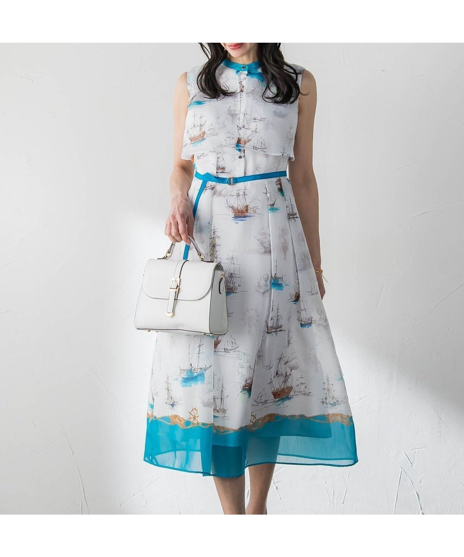 【ビアッジョブルー/Viaggio Blu】のMarine Voyageワンピース インテリア・キッズ・メンズ・レディースファッション・服の通販 founy(ファウニー) 　ファッション　Fashion　レディースファッション　Fashion for Women　ワンピース　Dresses　エアリー　Airy Texture　エレガント 上品　Elegant　春　Spring　クラシカル　Classical, Vintage-Inspired　シアー　Sheer, See-Through　トリミング　Trimming, Decorative Edge　プリント　Print, Printed Pattern　モチーフ　Motif, Design Theme　リゾート　Resort, Vacation Style　S/S・春夏　SS, Spring/Summer, Warm Season　夏　Summer　2026年　2026　2026春夏・S/S　Spring/Summer 2026 SS26　ホワイト|ID: prp329100004992655 ipo3291000000037390235