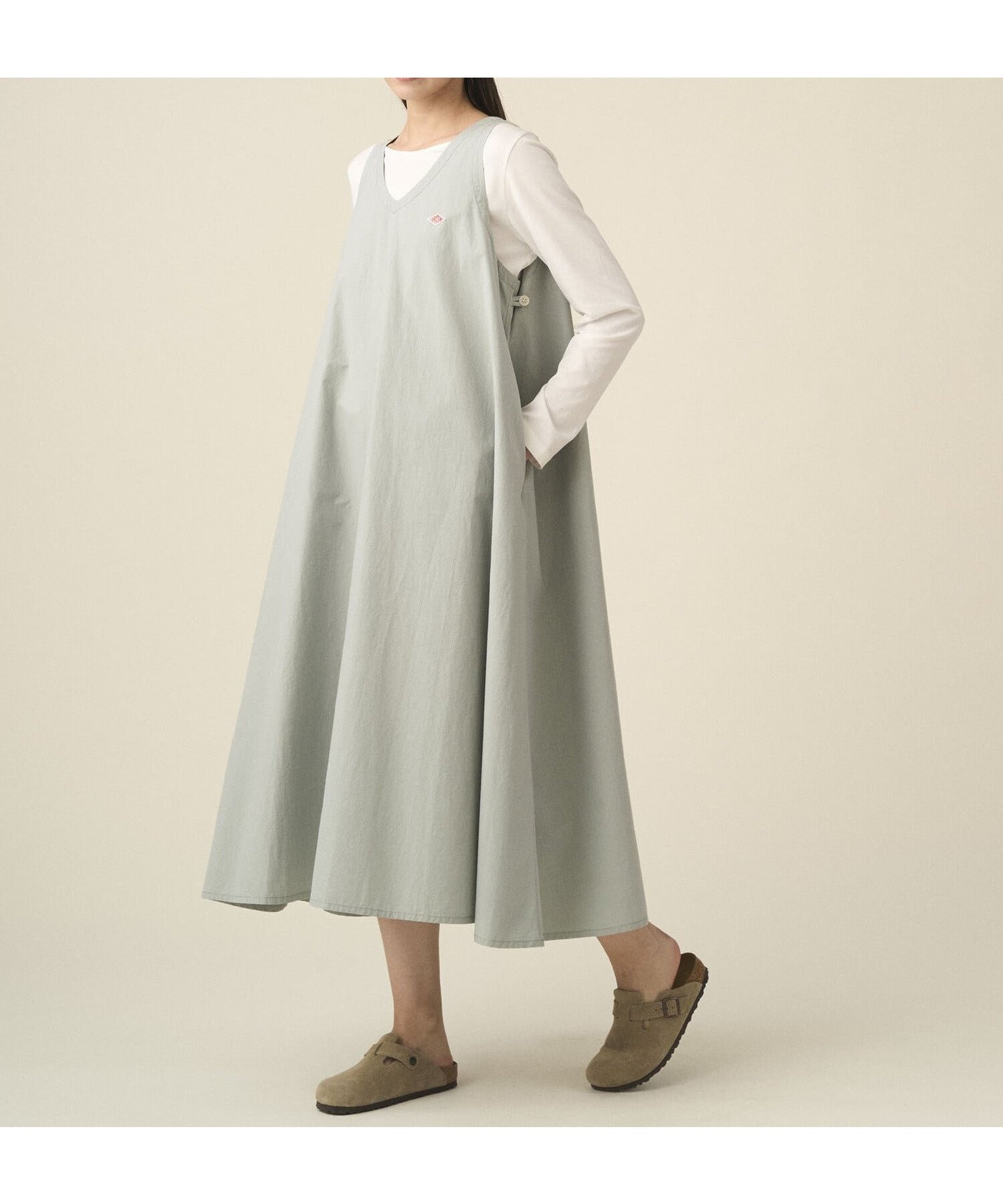 【ビショップ/Bshop】のハイカウントコットン Vネックワンピース WOMEN 大人の最旬トレンドファッション＆コーディネート founy(ファウニー) 　ファッション　Fashion　レディースファッション　Fashion for Women　ワンピース　Dresses　テクスチャー　Texture, Textured Fabric　ノースリーブ　Sleeveless, No-Sleeve　フランス　France, French　フレア　Flare, Flared　ループ　Loop, Loop Knit　ロング　Long, Long-Length　ワーク　Workwear, Utility Style　 other-1|ID: prp329100004992656 ipo3291000000037390237