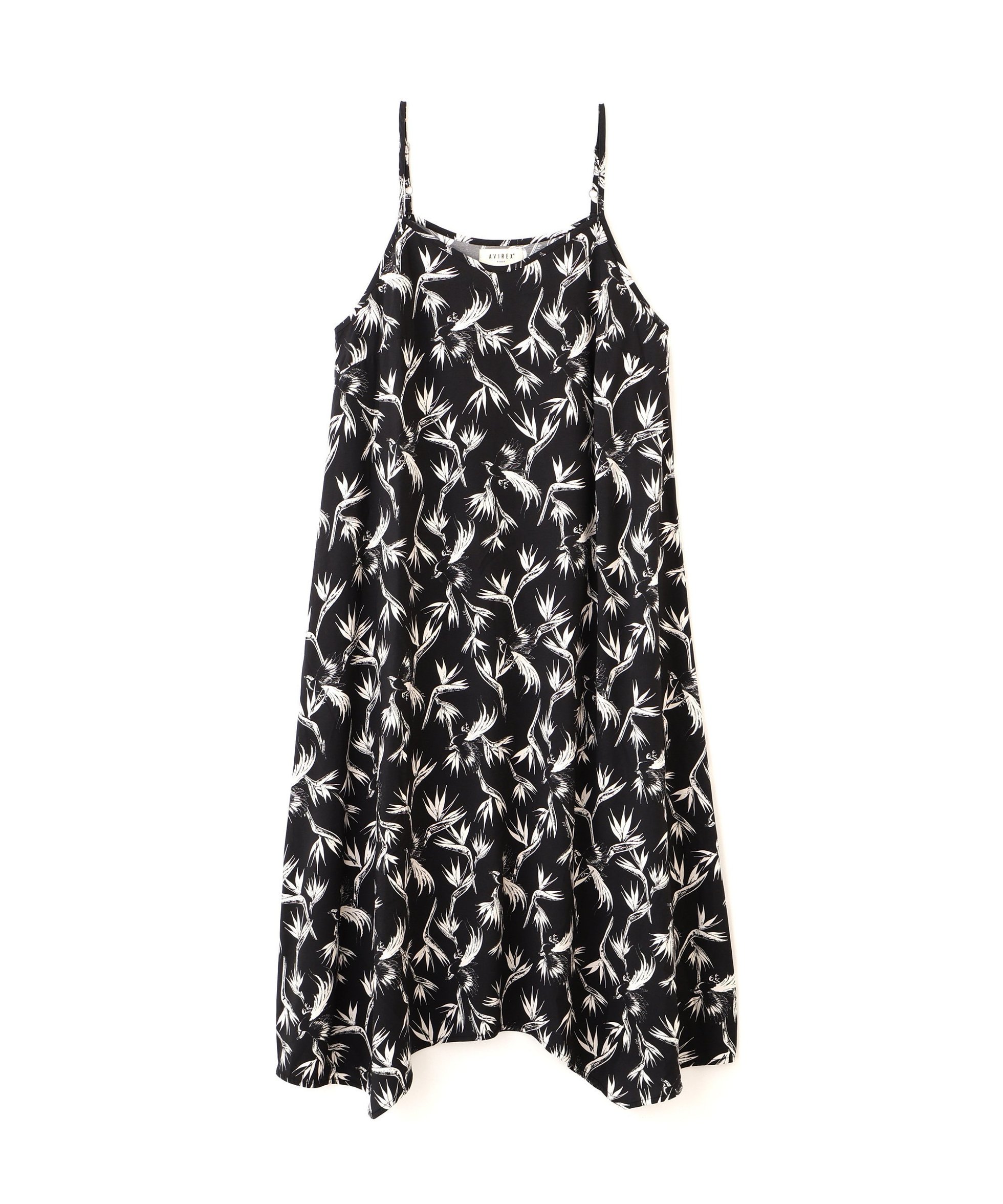 【アヴィレックス/AVIREX】のALOHA STRELITZIA ONEPIECE インテリア・キッズ・メンズ・レディースファッション・服の通販 founy(ファウニー) 　ファッション　Fashion　レディースファッション　Fashion for Women　アロハ　Aloha　カッティング　Cutting Detail　ミリタリー　Military, Army Style　ブラック|ID: prp329100004992665 ipo3291000000037390289