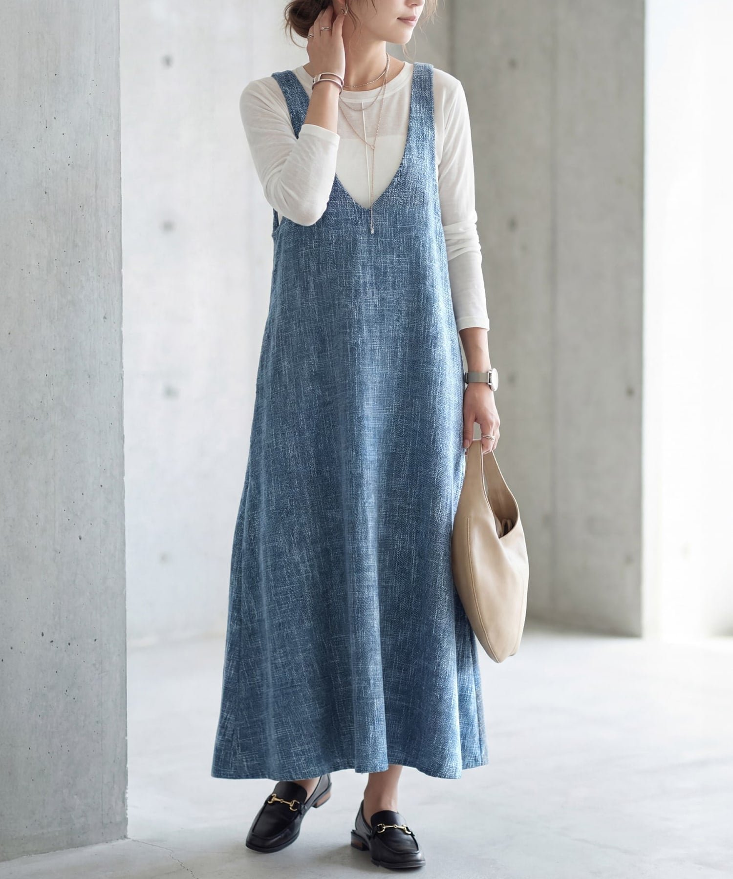 【スタイルデリ/STYLE DELI】の【LUXE】サマーツイードジャンパースカート インテリア・キッズ・メンズ・レディースファッション・服の通販 founy(ファウニー) 　ファッション　Fashion　レディースファッション　Fashion for Women　スカート　Skirts　インナー　Innerwear　春　Spring　カットソー　Cut and Sewn Top　サマー　Summer, Summer Style　サンダル　Sandals, Summer Shoes　シューズ　Shoes, Footwear　シリコン　Silicone, Silicone Material　ジャンスカ　Jumper Skirt, Pinafore Dress　スニーカー　Sneakers, Trainers　スリット　Slit, Slit Detail　タイツ　Tights, Legwear　ツイード　Twill, Twill Weave　ノースリーブ　Sleeveless, No-Sleeve　バランス　Balance, Style Balance　フラット　Flat, Flat Shoes　フレア　Flare, Flared　フロント　Front, Front Design　ポケット　Pocket, Pocket Detail　半袖　Short Sleeve, Half Sleeve　ミックス　Mix, Mixed Style　ループ　Loop, Loop Knit　ロング　Long, Long-Length　冬　Winter / This Winter　A/W・秋冬　Autumn/Winter　S/S・春夏　SS, Spring/Summer, Warm Season　夏　Summer　ブルーミックス|ID: prp329100004992678 ipo3291000000037391564