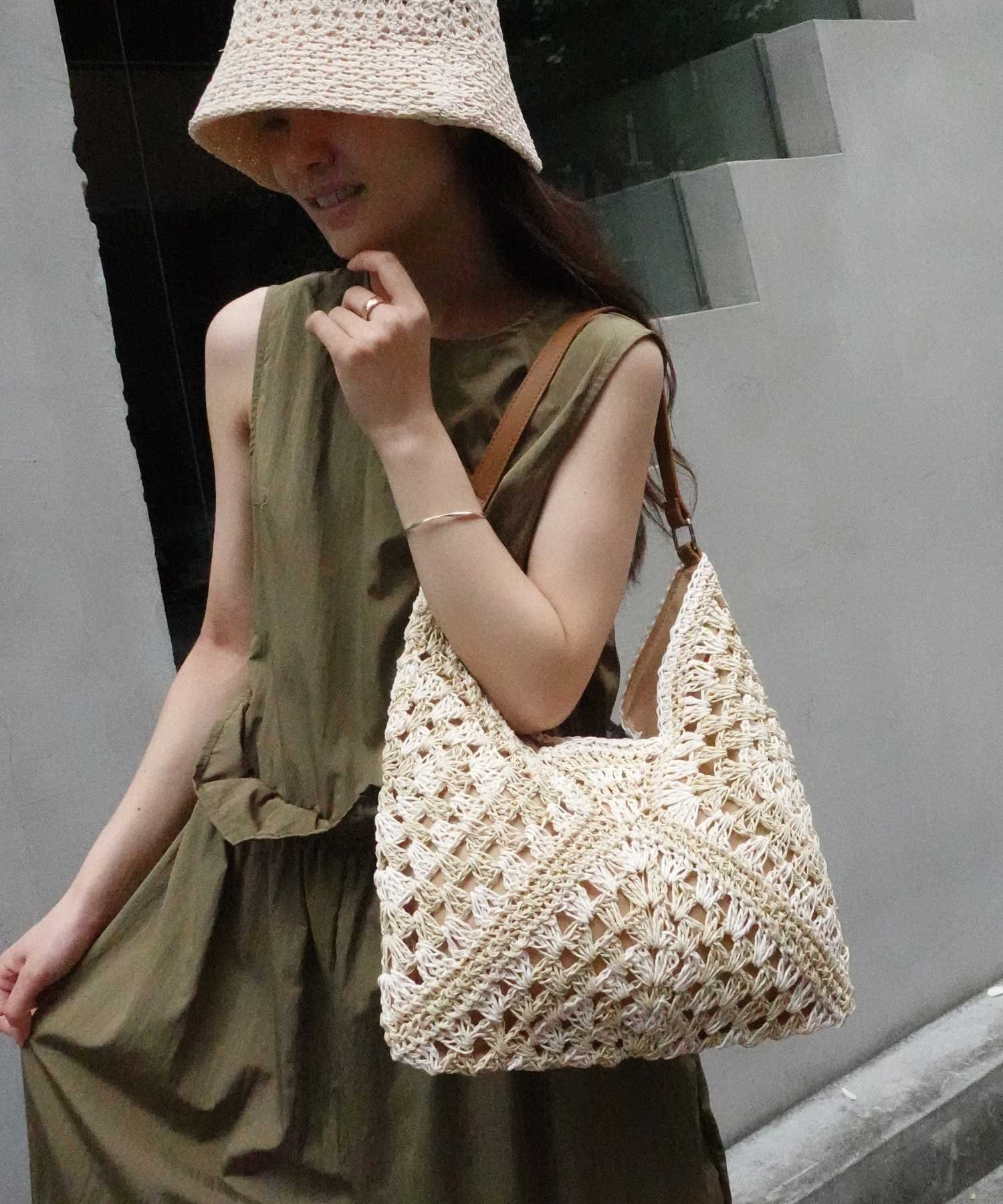 【コーナーズ/CORNERS】のクロシェ配色ペーパーかごバッグ インテリア・キッズ・メンズ・レディースファッション・服の通販 founy(ファウニー) ファッション Fashion レディースファッション Fashion for Women バッグ Bags クロシェ Crochet, Knitted Lace トレンド Trend, Trending Now フェイクレザー Faux Leather, PU Leather ペーパー Paper, Kraft Paper ポケット Pocket, Pocket Detail リゾート Resort, Vacation Style アイボリー|ID: prp329100004992690 ipo3291000000037392021