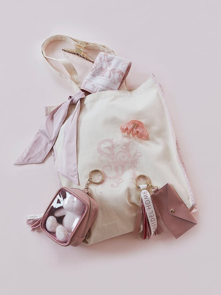 【スナイデル ホーム/SNIDEL HOME】のロゴトートバッグ インテリア・キッズ・メンズ・レディースファッション・服の通販 founy(ファウニー) 　ファッション　Fashion　レディースファッション　Fashion for Women　バッグ　Bags　おすすめ　Recommended / Our Picks　イエロー　Yellow　サテン　Satin, Glossy Fabric　スマート　Smart, Elegant　パイピング　Piping, Trim Design　パープル　Purple, Violet　リボン　Ribbon, Bow　人気　Popular, Best Seller　旅行　Travel　PNK[066]|ID: prp329100004992695 ipo3291000000037392060