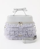 【ナイスクラップ/NICE CLAUP】のチュールフリルリボンバニティバッグ サックスブルー|ID: prp329100004992721 ipo3291000000037392243
