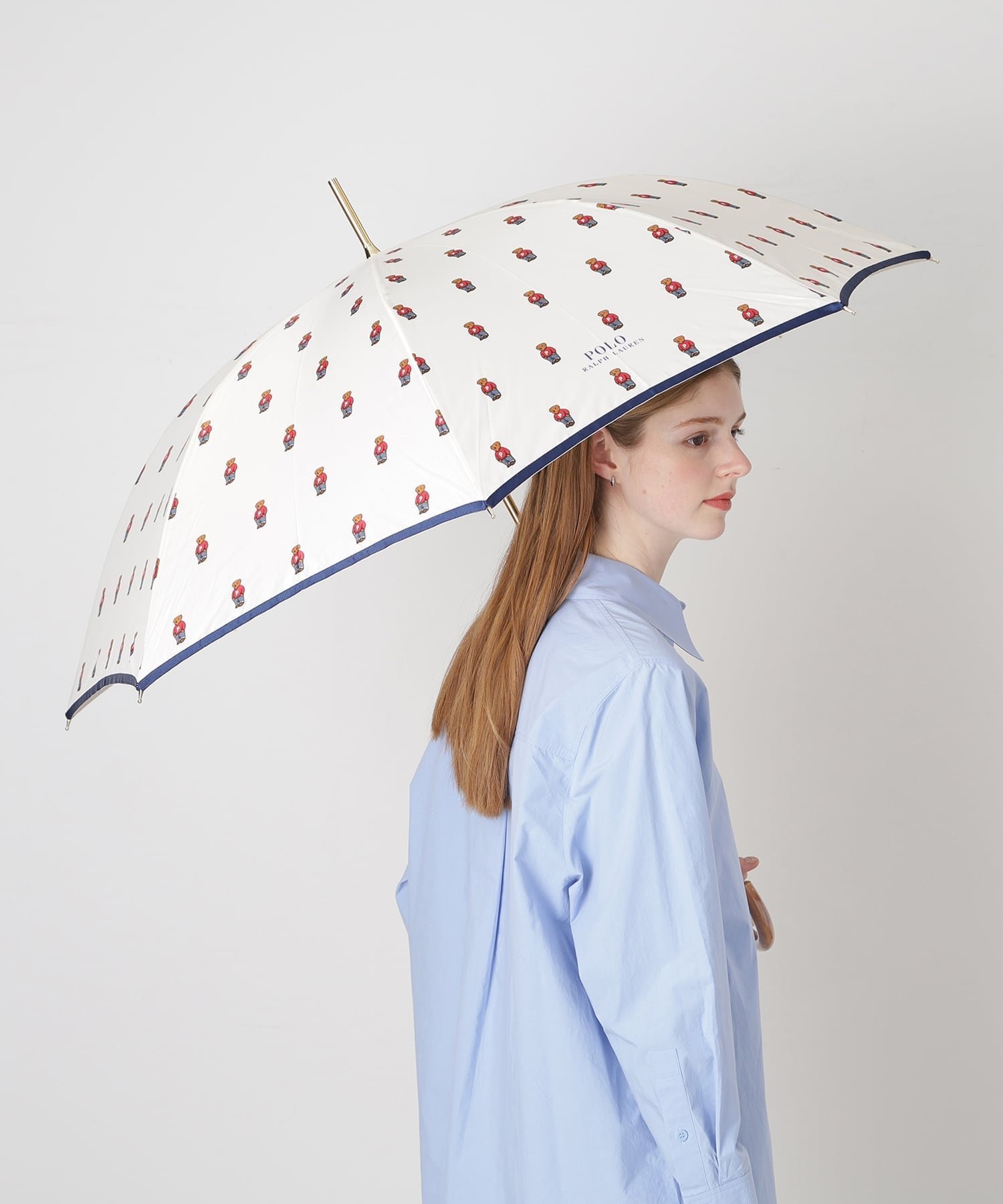 【ムーンバット/MOONBAT】のPOLO RALPH LAUREN (ポロ ラルフローレン) 雨傘 長傘 レディース ポロベア プリント 大人の最旬トレンドファッション＆コーディネート founy(ファウニー) 　ファッション　Fashion　レディースファッション　Fashion for Women　レイングッズ・傘・晴雨兼用傘　Umbrellas & Rain Gear　アイビー　Ivy Pattern　トリミング　Trimming, Decorative Edge　ニューヨーク　New York, NYC Style　プリント　Print, Printed Pattern　傘　Umbrella, Parasol　 other-1|ID: prp329100004992783 ipo3291000000037392568
