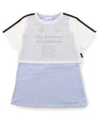 【エフオー オンラインストア/F.O.Online Store / KIDS】のメッシュT ミニワンピ 大人の最旬トレンドファッション＆コーディネート founy(ファウニー) ファッション Fashion キッズファッション Fashion for Kids ワンピース Dresses トレンド Trend, Trending Now プリント Print, Printed Pattern メッシュ Mesh, Net Fabric リアル Real, Realistic thumbnail サックス|ID: prp329100004992802 ipo3291000000037393261