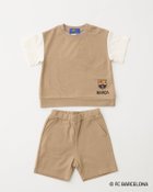 【ナルミヤ オンライン/NARUMIYA ONELINE / KIDS】の【FC BARCELONA】カットセットアップ 大人の最旬トレンドファッション＆コーディネート founy(ファウニー) ファッション Fashion キッズファッション Fashion for Kids カットソー Cut and Sewn Top スポーティ Sporty, Casual Athletic セットアップ Set-Up, Coordinated Outfit ポケット Pocket, Pocket Detail エレガント 上品 Elegant 夏 Summer thumbnail 薄ベージュ|ID: prp329100004992809 ipo3291000000037393309
