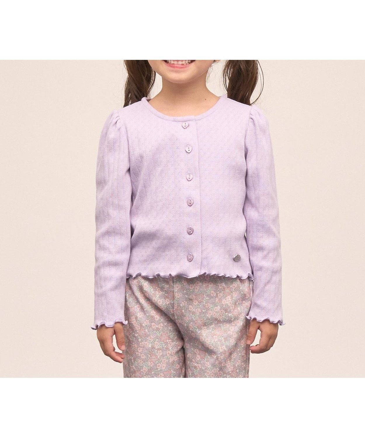 【ナルミヤ オンライン/NARUMIYA ONELINE / KIDS】の【UV加工】【温度調整できる】パターンメッシュカーディガン インテリア・キッズ・メンズ・レディースファッション・服の通販 founy(ファウニー) 　ファッション　Fashion　キッズファッション　Fashion for Kids　カーディガン　Cardigan, Knitwear　コンパクト　Compact, Small Size　シンプル　Simple, Minimal　パターン　Pattern, Design Print　フォーマル　Formal, Dressy　メッシュ　Mesh, Net Fabric　夏　Summer　ラベンダー|ID: prp329100004992818 ipo3291000000037393433