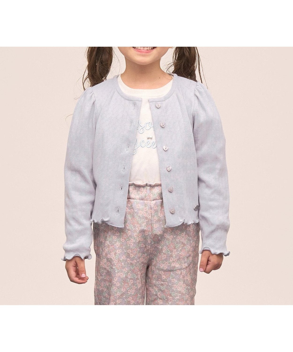【ナルミヤ オンライン/NARUMIYA ONELINE / KIDS】の【UV加工】【温度調整できる】パターンメッシュカーディガン インテリア・キッズ・メンズ・レディースファッション・服の通販 founy(ファウニー) 　ファッション　Fashion　キッズファッション　Fashion for Kids　カーディガン　Cardigan, Knitwear　コンパクト　Compact, Small Size　シンプル　Simple, Minimal　パターン　Pattern, Design Print　フォーマル　Formal, Dressy　メッシュ　Mesh, Net Fabric　夏　Summer　ブルー グレー|ID: prp329100004992818 ipo3291000000037393437