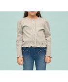 【ナルミヤ オンライン/NARUMIYA ONELINE / KIDS】の【UV加工】【温度調整できる】パターンメッシュカーディガン 大人の最旬トレンドファッション＆コーディネート founy(ファウニー) ファッション Fashion キッズファッション Fashion for Kids カーディガン Cardigan, Knitwear コンパクト Compact, Small Size シンプル Simple, Minimal パターン Pattern, Design Print フォーマル Formal, Dressy メッシュ Mesh, Net Fabric 夏 Summer thumbnail トップ グレー|ID: prp329100004992818 ipo3291000000037393439