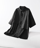 【ハレ/HARE / MEN】のジャガードプリーツフラシシャツ 大人の最旬トレンドファッション＆コーディネート founy(ファウニー) ファッション Fashion メンズファッション Fashion for Men アシンメトリー Asymmetrical Style フロント Front, Front Design プリーツ Pleats, Pleated エレガント 上品 Elegant thumbnail ブラック09|ID: prp329100004992839 ipo3291000000037393583