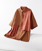 【ハレ/HARE / MEN】のジャガードプリーツフラシシャツ 大人の最旬トレンドファッション＆コーディネート founy(ファウニー) ファッション Fashion メンズファッション Fashion for Men アシンメトリー Asymmetrical Style フロント Front, Front Design プリーツ Pleats, Pleated エレガント 上品 Elegant thumbnail オレンジ45|ID: prp329100004992839 ipo3291000000037393587
