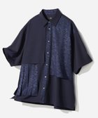 【ハレ/HARE / MEN】のジャガードプリーツフラシシャツ 大人の最旬トレンドファッション＆コーディネート founy(ファウニー) ファッション Fashion メンズファッション Fashion for Men アシンメトリー Asymmetrical Style フロント Front, Front Design プリーツ Pleats, Pleated エレガント 上品 Elegant thumbnail ●ブルー86|ID: prp329100004992839 ipo3291000000037393588