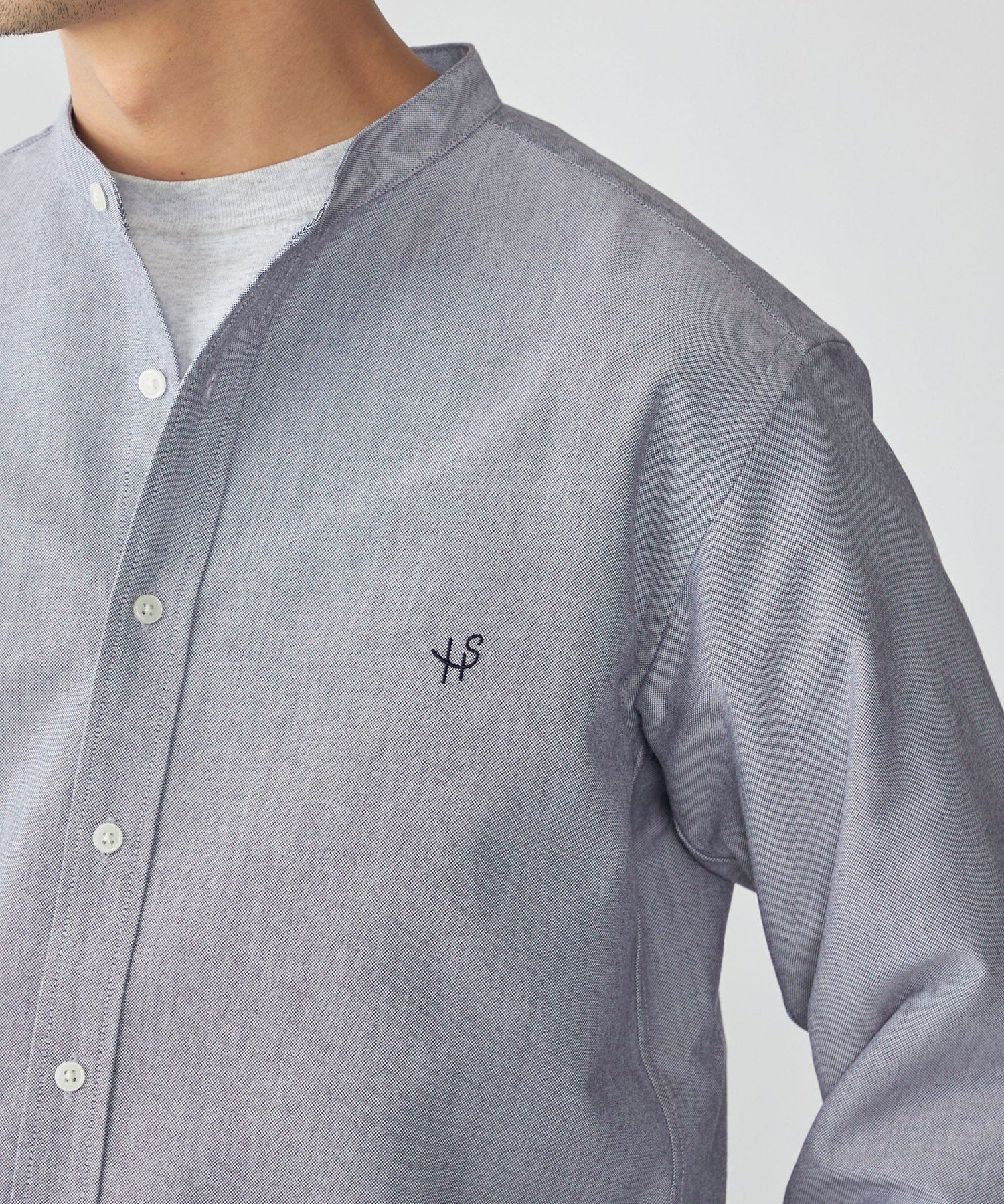 【シップス/SHIPS / MEN】の【WEB限定】SHIPS 防シワ・吸水速乾 Drymix ワンポイントロゴバンドカラーシャツ インテリア・キッズ・メンズ・レディースファッション・服の通販 founy(ファウニー) ファッション Fashion メンズファッション Fashion for Men カーディガン Cardigan, Knitwear 吸水 Absorbent, Quick-Dry ジャケット Jacket, Outerwear スタイリッシュ Stylish, Fashionable 定番 Standard, Basic Item おすすめ Recommended / Our Picks ビジネス 仕事 通勤 Business / Work / Commuting ネイビー|ID: prp329100004992847 ipo3291000000037393622